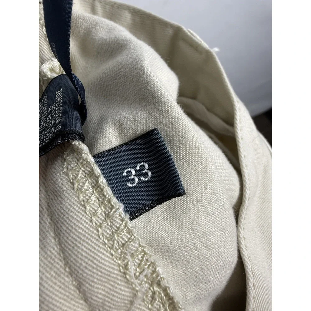 Vintage Polo Ralph Lauren Tyler Shorts Mens 33*/8 Off White Chino Double Pleated